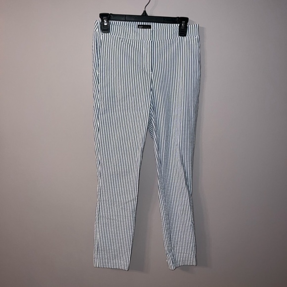 NWOT Jones New York dress pants 2 blue and white stripped
